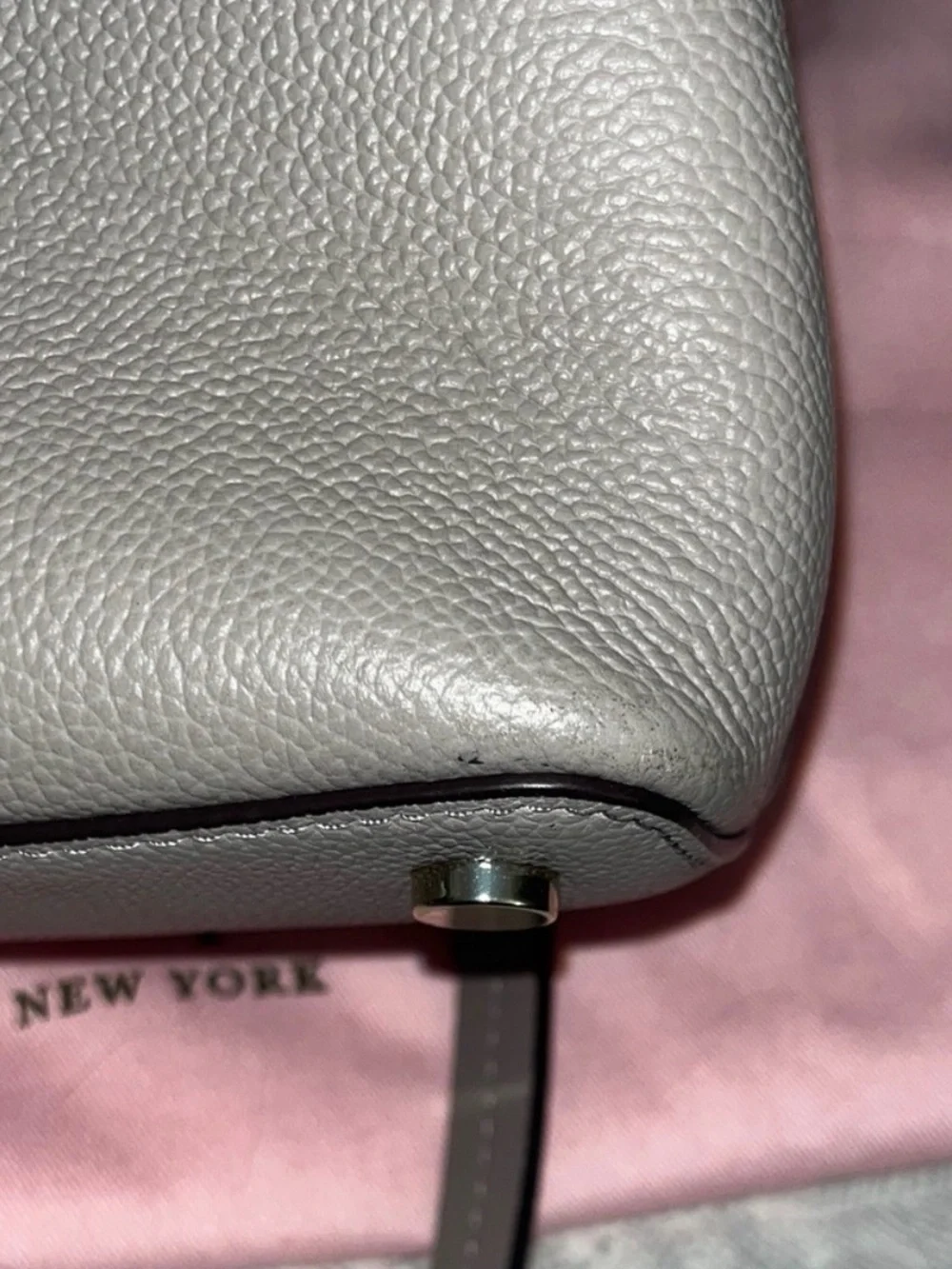 Kate Spade Gray Leather Satchel